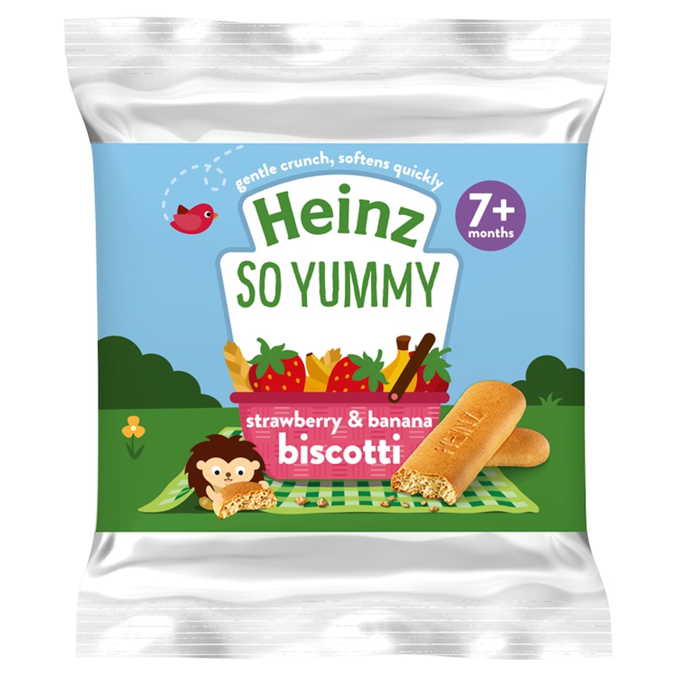 Heinz Strawberry & Banana Biscotti Baby Food Snacks 60g
