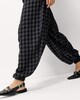 image 2 of F&F Check Balloon Co-ord Trousers in Multi Grey