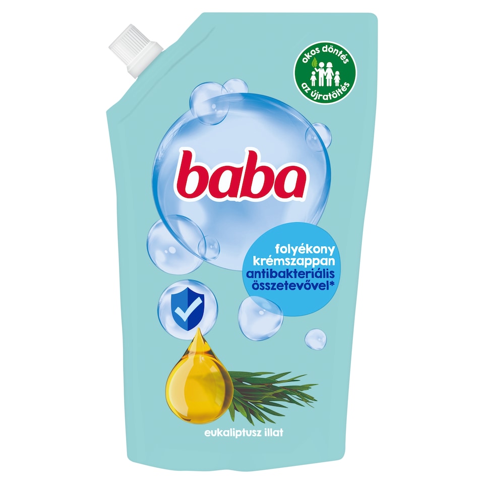 Baba eukaliptusz illat folyékony krémszappan antibakteriális összetevővel 500 ml
