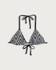 image 4 of F&F Geometric Print Triangle Bikini Top in Multi Black