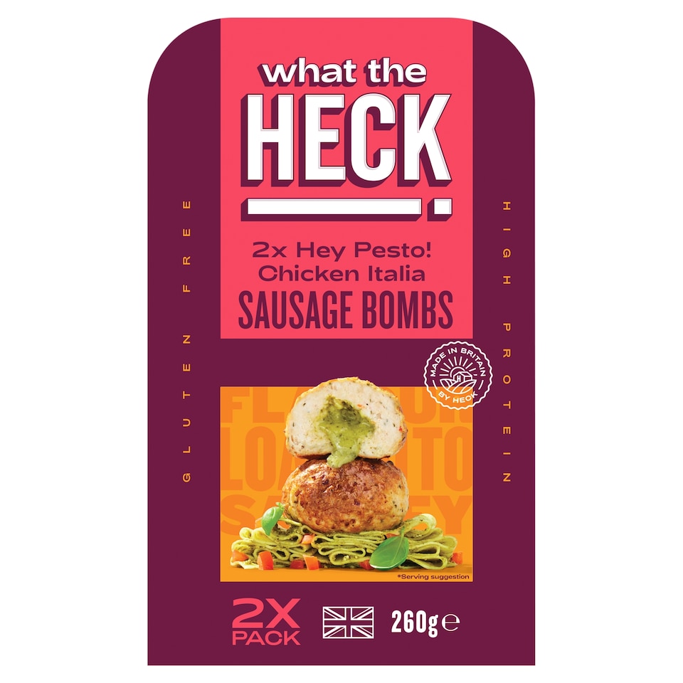 What the Heck 2 Chicken Italia & Pesto Sausage Bombs 260g