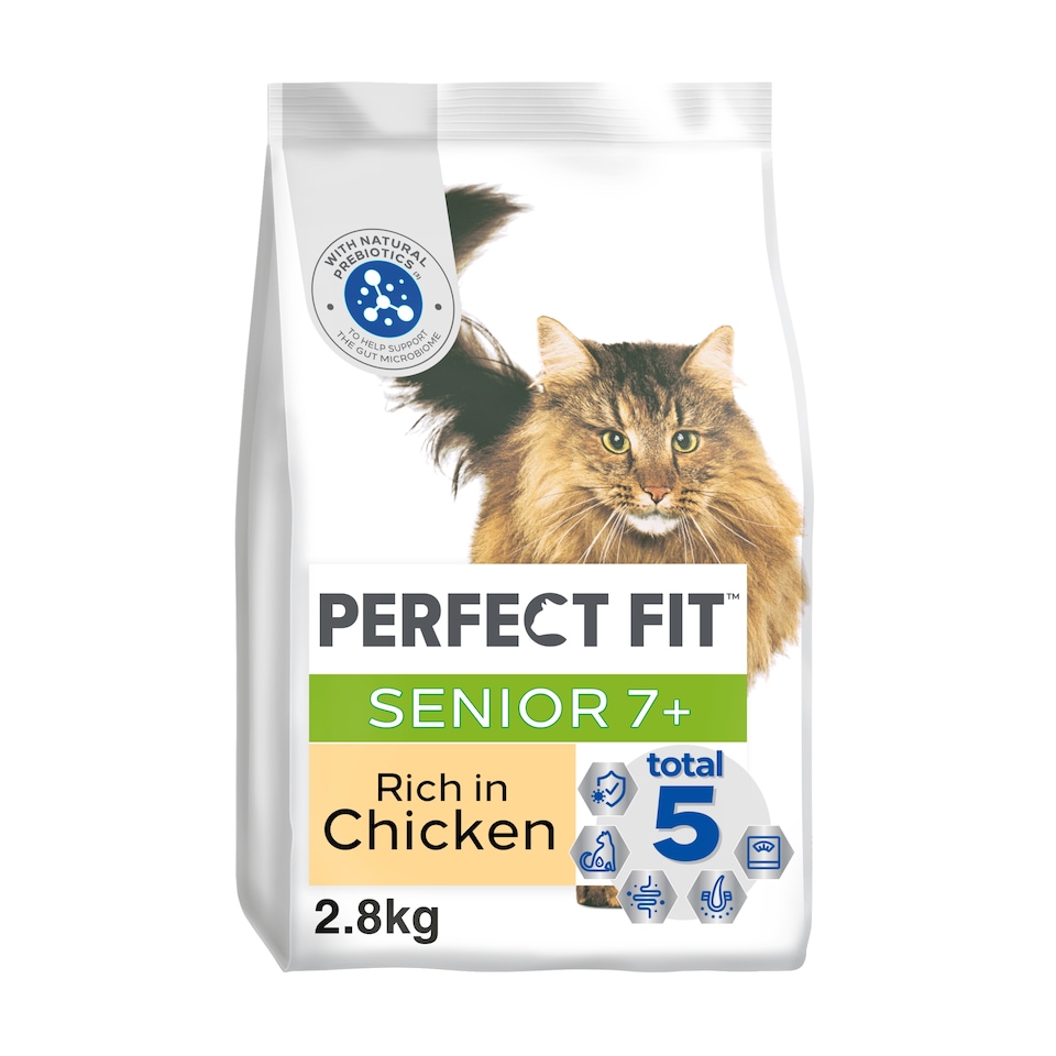 image 1 of PERFECT FIT Cat Complete Dry Senior 7+ Chicken 2.8kg