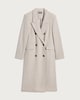 image 4 of The F&F Edit Formal Double Breasted Longline Coat in Neutral