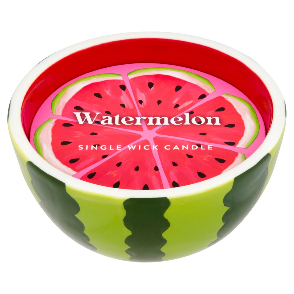 image 1 of Tesco Fruity Ceramic Candle Watermelon