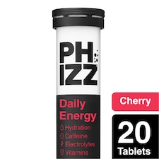 Phizz Effervescent Caffeine Boost 86G Tablets - Cherry Flavoured 20s