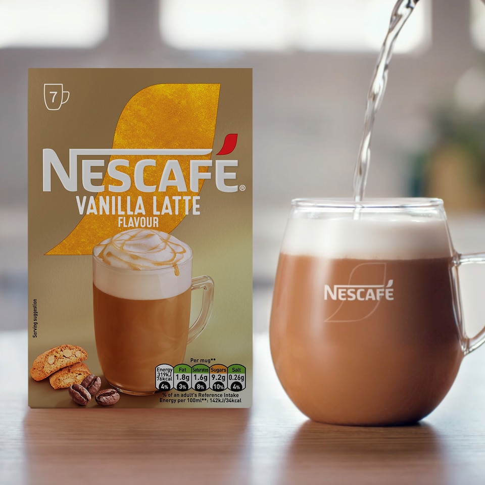 image 1 of Nescafe Vanilla Latte Instant Coffee 7 Sachets