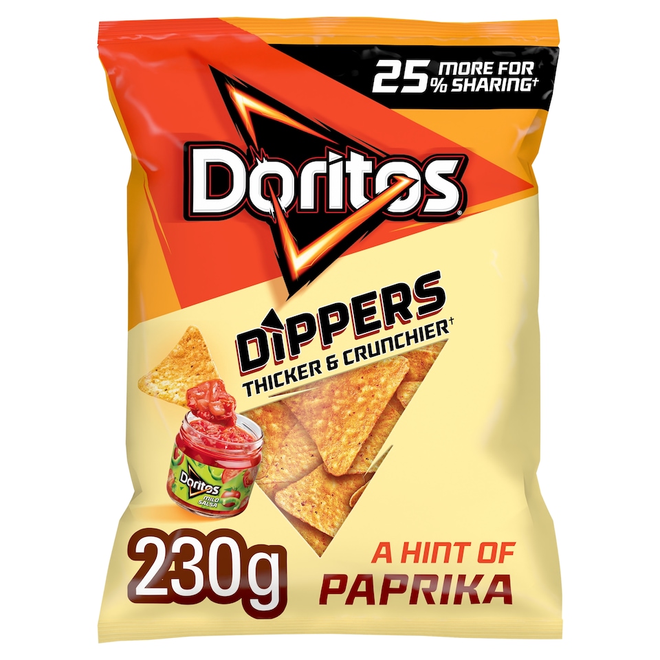 image 1 of Doritos Dippers Tortilla Chips Paprika Sharing Bag Crisps 230g