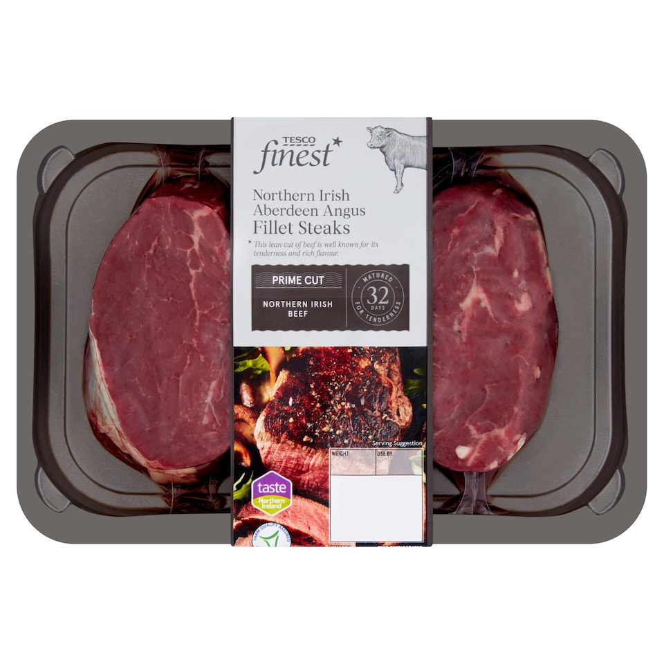 Tesco Finest Northern Irish Aberdeen Angus Fillet Steaks 400g
