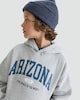 image 2 of F&F Boys Cotton Rich Slogan Hoodie in Grey Marl