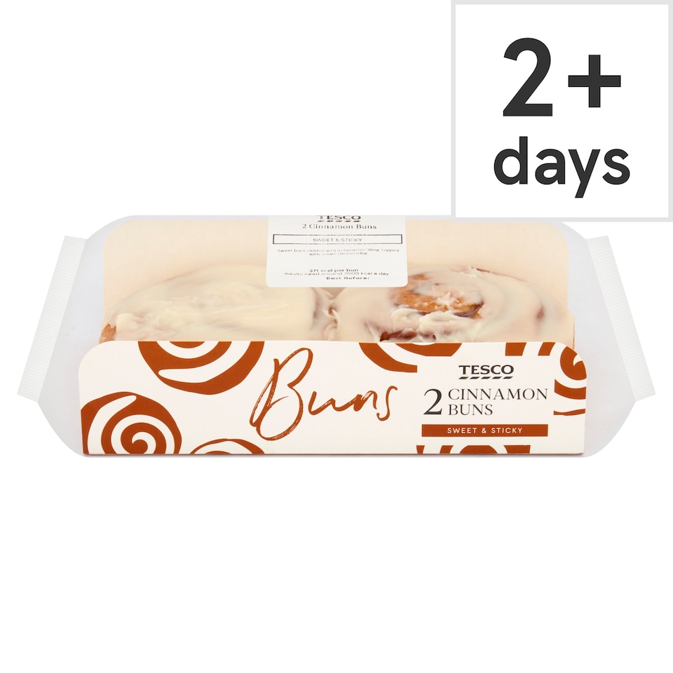 image 1 of Tesco Cinnamon Buns 2 Pack