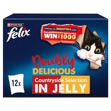Felix Doubly Delicious Meat Selection in Jelly Wet Cat Food 12x85g