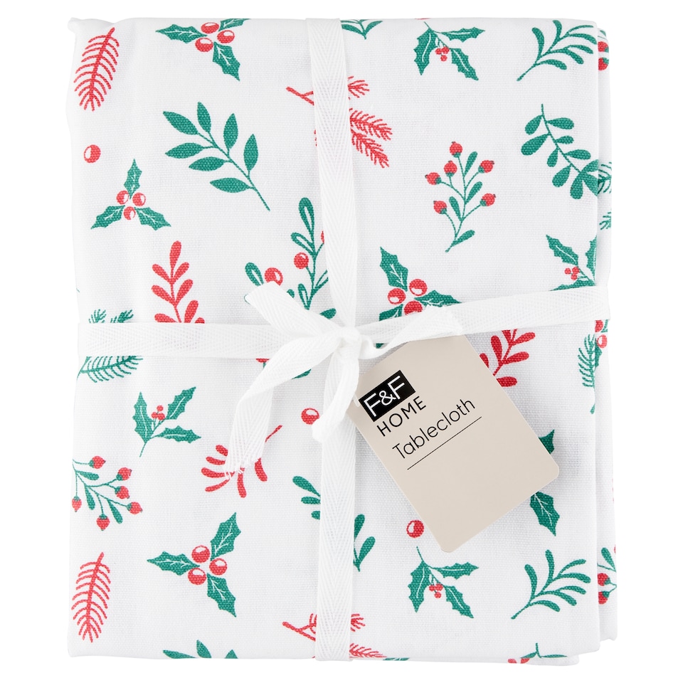 F&F Home Mistletoe Tablecloth 130 cm x 180 cm