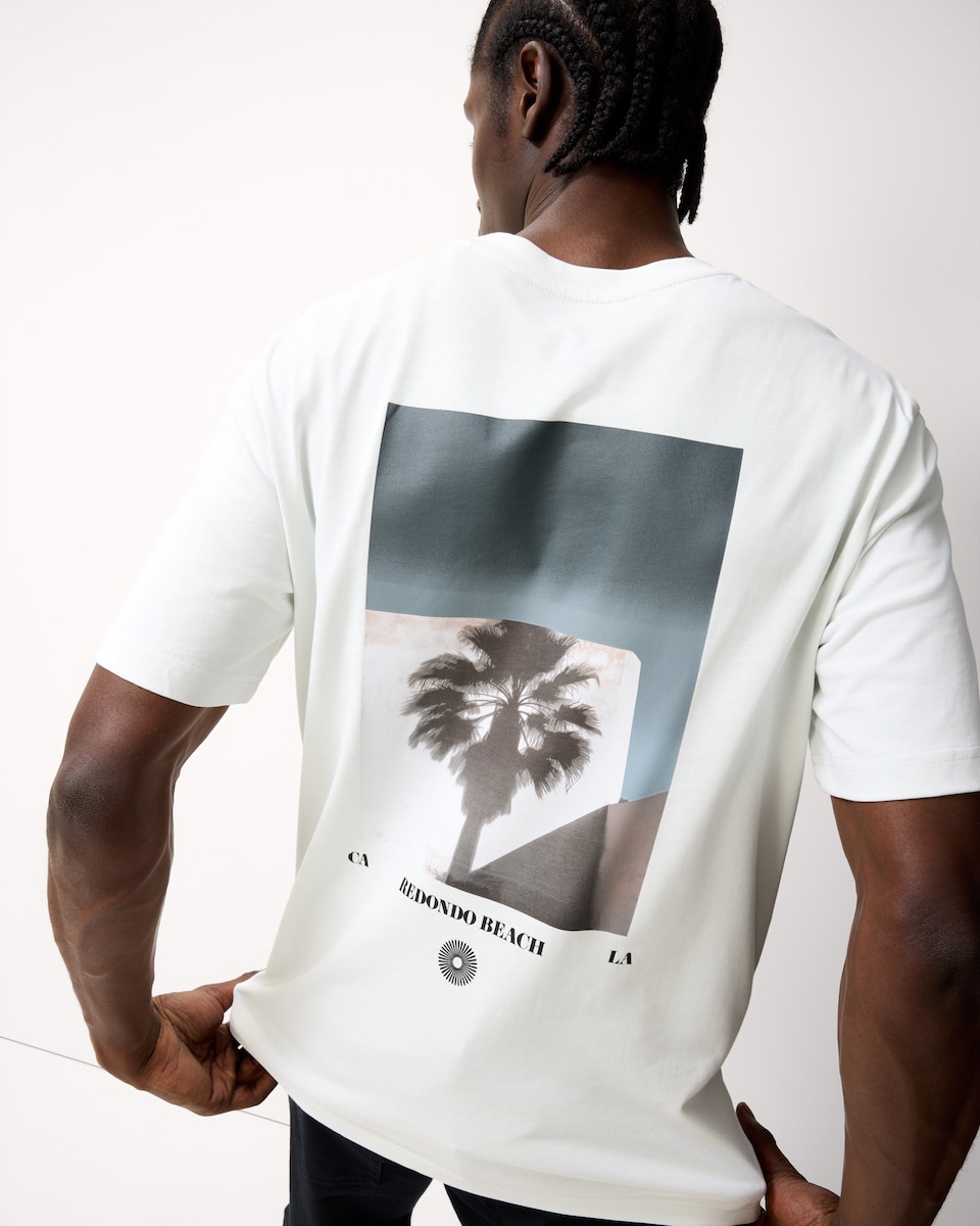 image 1 of F&F Pure Cotton Slogan T-Shirt in Green