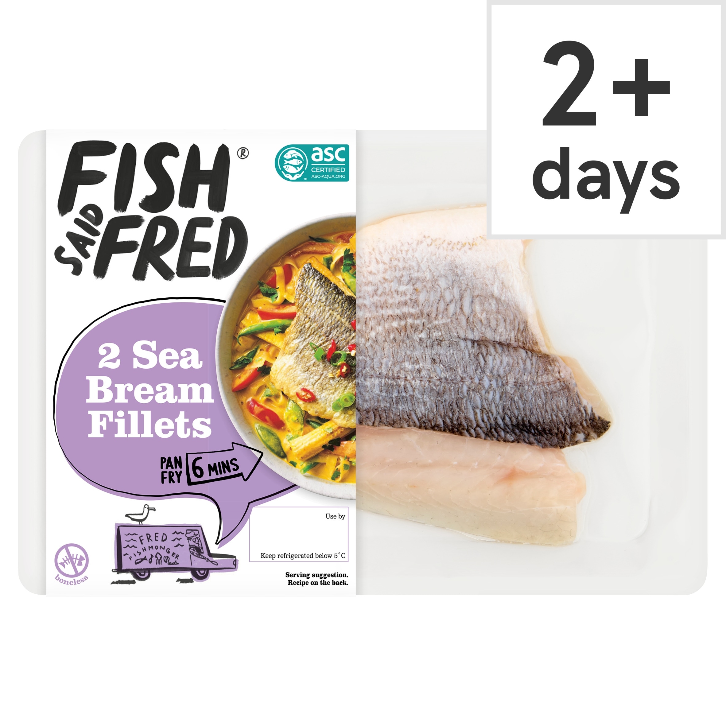Fish Said Fred 2 Asc Sea Bream Fillets 180G