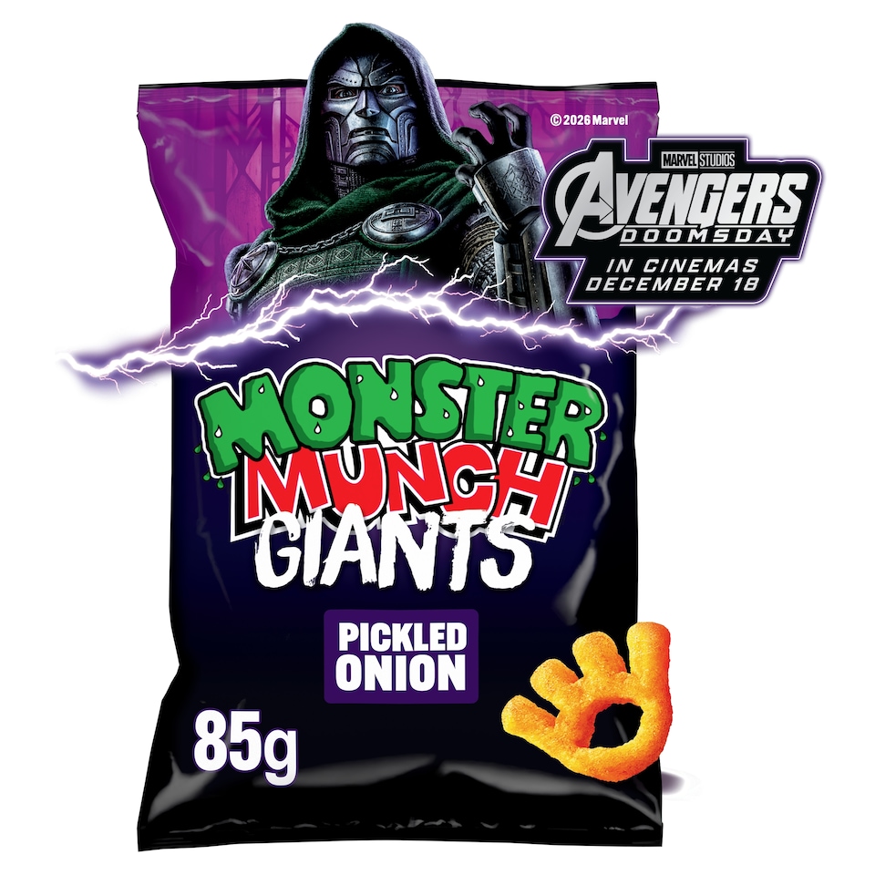 image 1 of Walkers Monster Munch Giants Pickled Onion Sharing Bag Crisps 85g