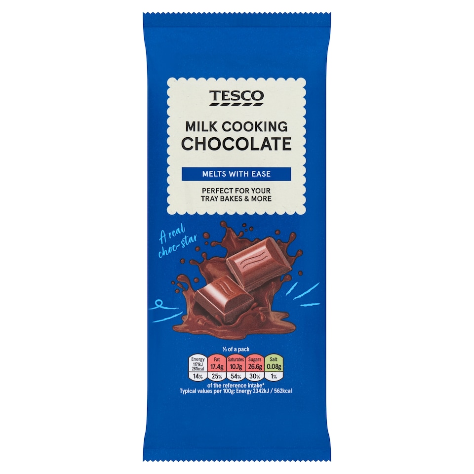 Tesco Milk Cooking Chocolate 150G