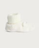 image 1 of F&F Baby Fleece Bear Face Ribbed Booties in Multi