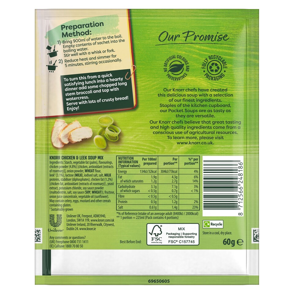 image 1 of Knorr Chicken And Leek Dry Soup 60G