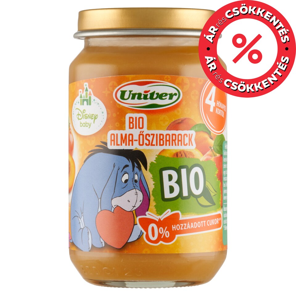 image 1 of Univer Disney Baby Organic Apple-Peach Dessert for Babies 4+ Months 163 g