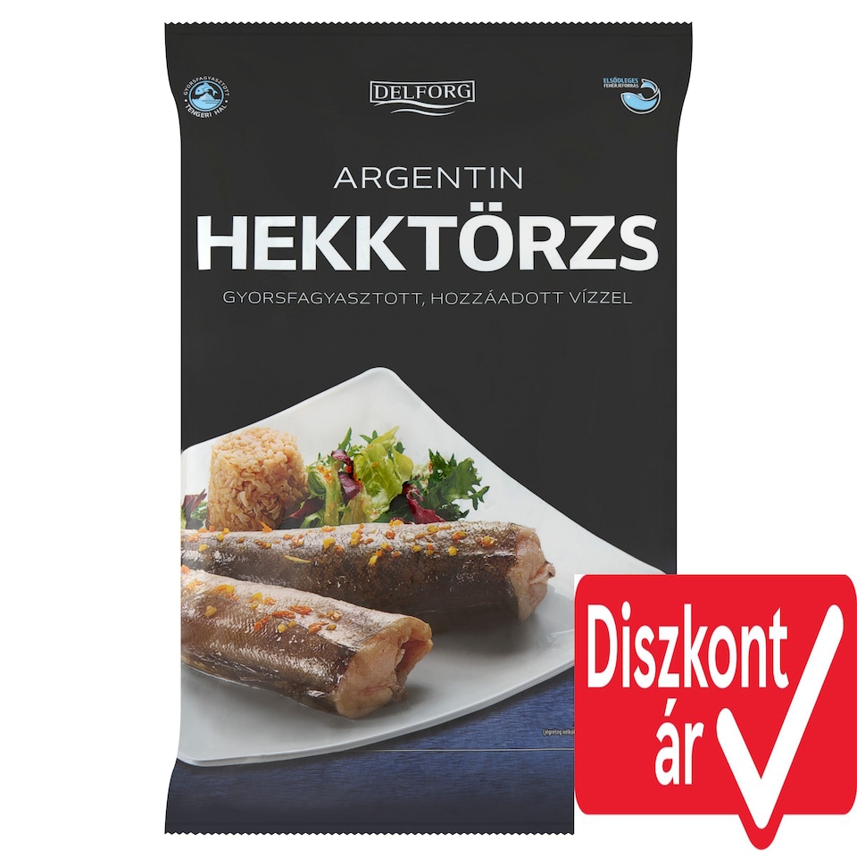 Delforg Quick-Frozen Argentinian Hake Stock 900 g