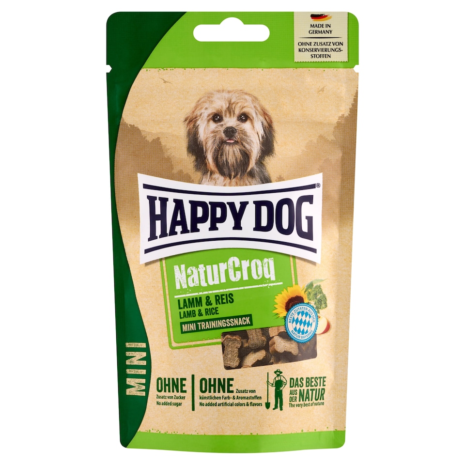 Happy Dog NaturCroq Mini Training Treats with Lamb, Complementary Pet Food for Dogs 100 g