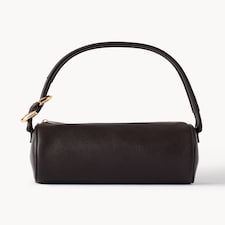 SACHA Textured Shoulder Bag in Chocolate