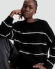 image 1 of F&F Knitted Slouchy Jumper with Wool in Multi Black