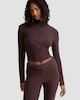 image 1 of OH ME OH MY Ribbed Zip Up Co-ord Jacket in Brown