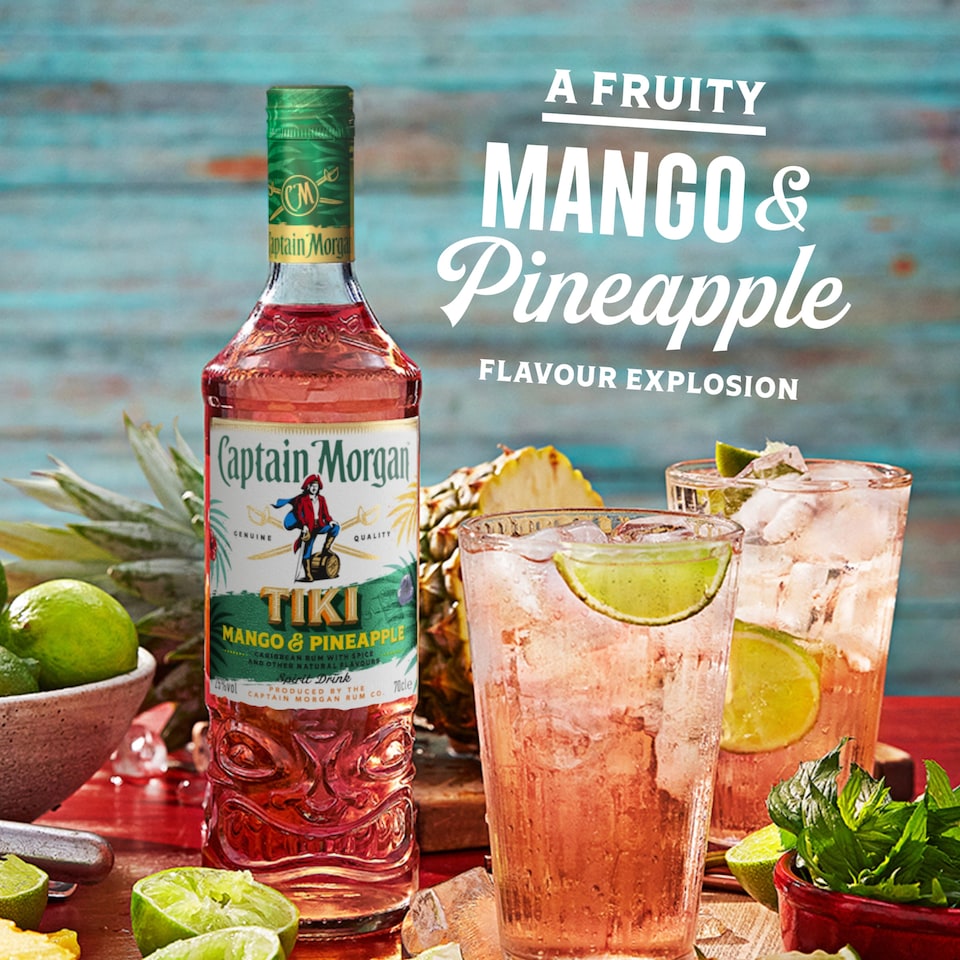 image 1 of Captain Morgan Tiki Mango & Pineapple Rum Based Spirit 25% 70Cl