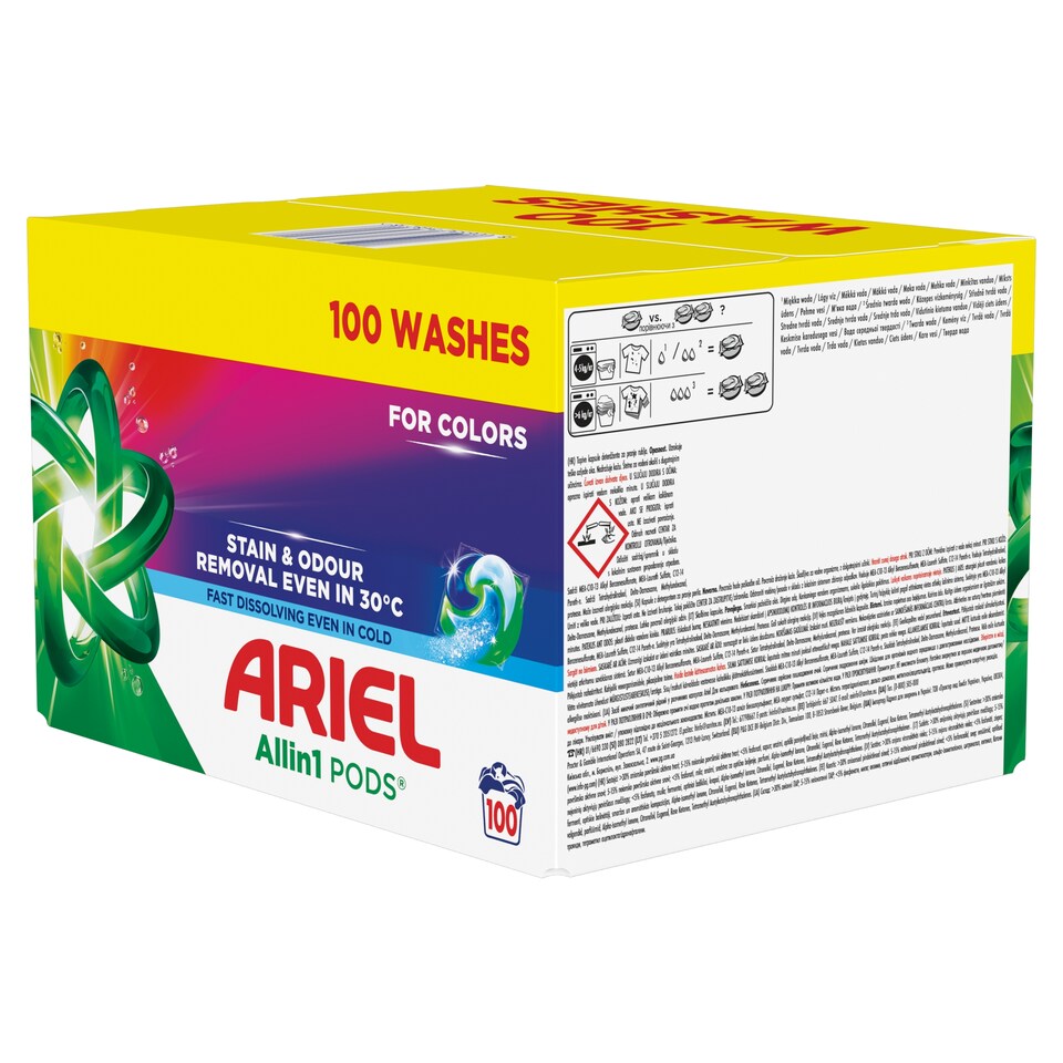 Obrázek 1 pro produkt Ariel Allin1 PODS Tekutý Prací Prostředek, Kapsle Na Barevné Prádlo, 100 Praní