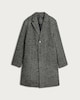image 4 of F&F Herringbone Coat with Wool in Grey