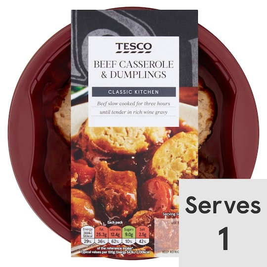 Tesco Beef Casserole And Dumplings 450G Tesco Groceries