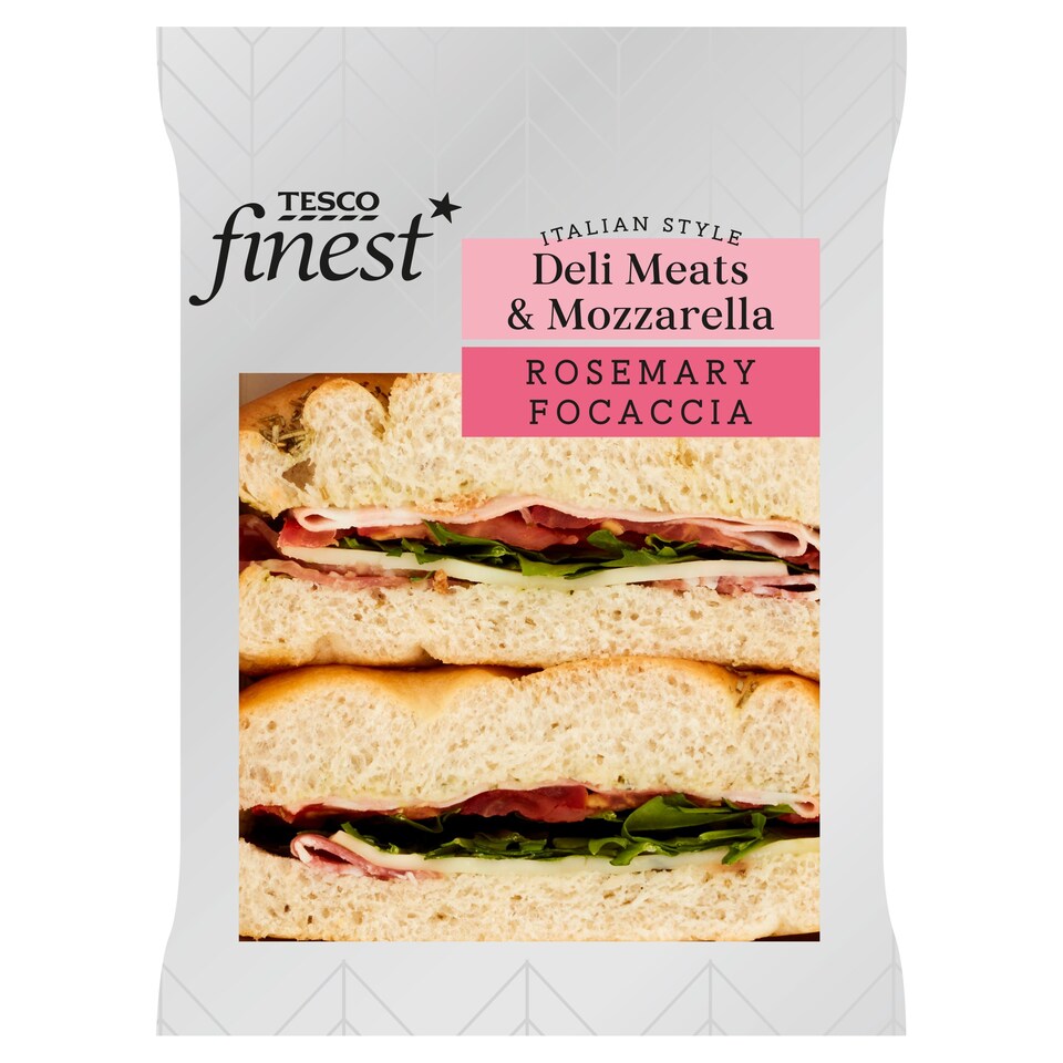 Tesco Finest Italian Style Deli Meats & Mozzarella Rosemary Focaccia