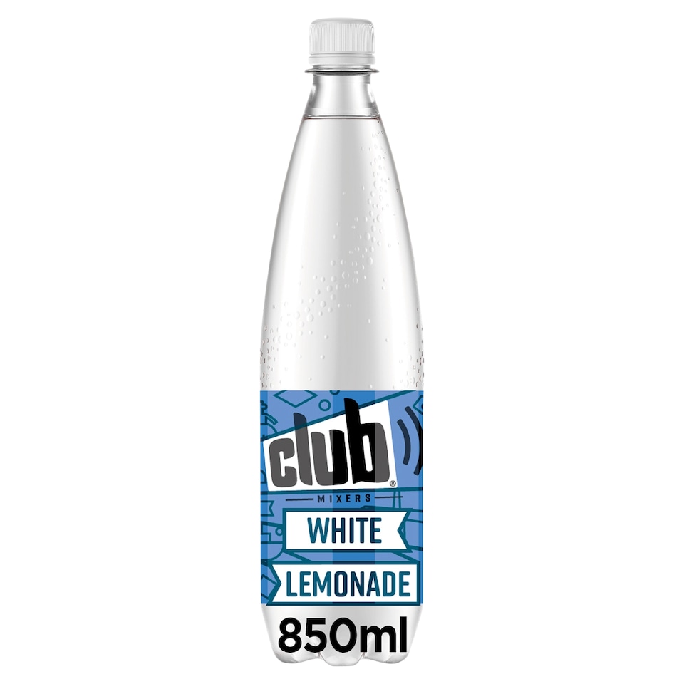 Club Mixers White Lemonade Soft Drink 850Ml