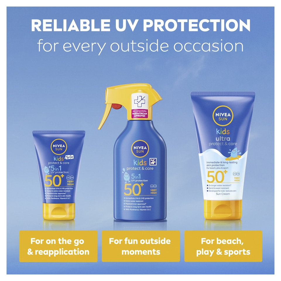 image 1 of NIVEA SUN Kids Protect & Care Sun Cream Trigger Spray SPF50 250ml