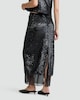 image 3 of The F&F Edit Organza Trim Sequin Embellished Co-ord Midi Skirt in Black