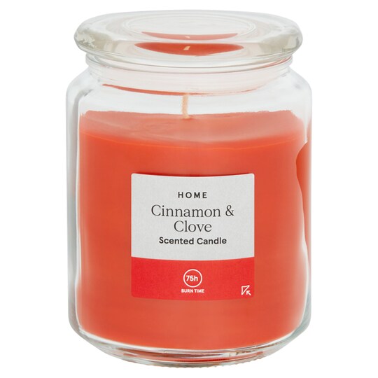 Tesco Scented Candle Cinnamon & Clove 490G Tesco Groceries