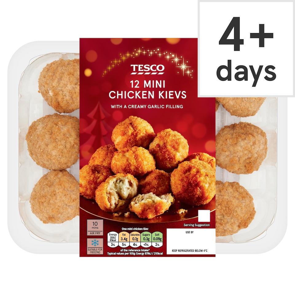 Tesco 12 Mini Chicken Kievs 360G