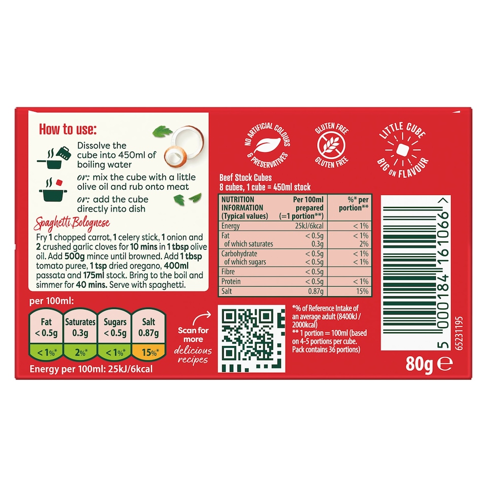 image 1 of Knorr Beef Stock Cubes 8x10g
