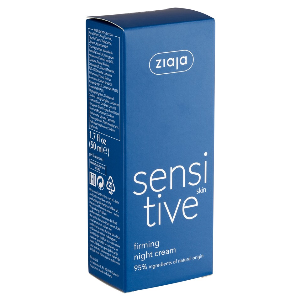 Ziaja Sensitive bőrfeszesítő éjszakai krém 50 ml