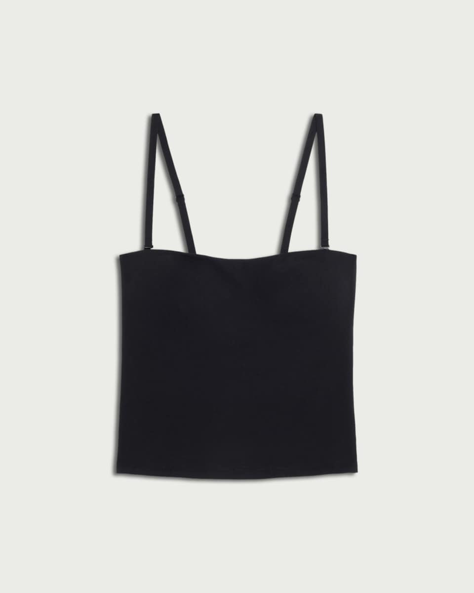 F&F Cotton Rich Contour Secret Support Multiway Vest in Black