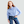 Multi Blue, F&F Pure Cotton Stripe Cropped Shirt in Multi Blue