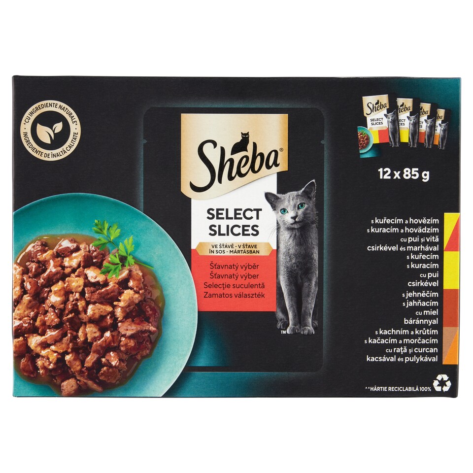 obrázok 1 z Sheba Select Slices šťavnatý výber v šťave 12 x 85 g (1,02 kg)