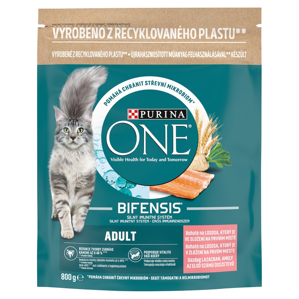 Purina One lazacban gazdag száraz macskaeledel 800 g