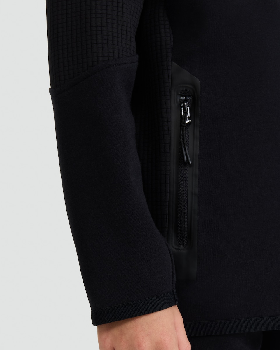 image 1 of F&F Active Boys Hooded Zip Up Jacket in Black