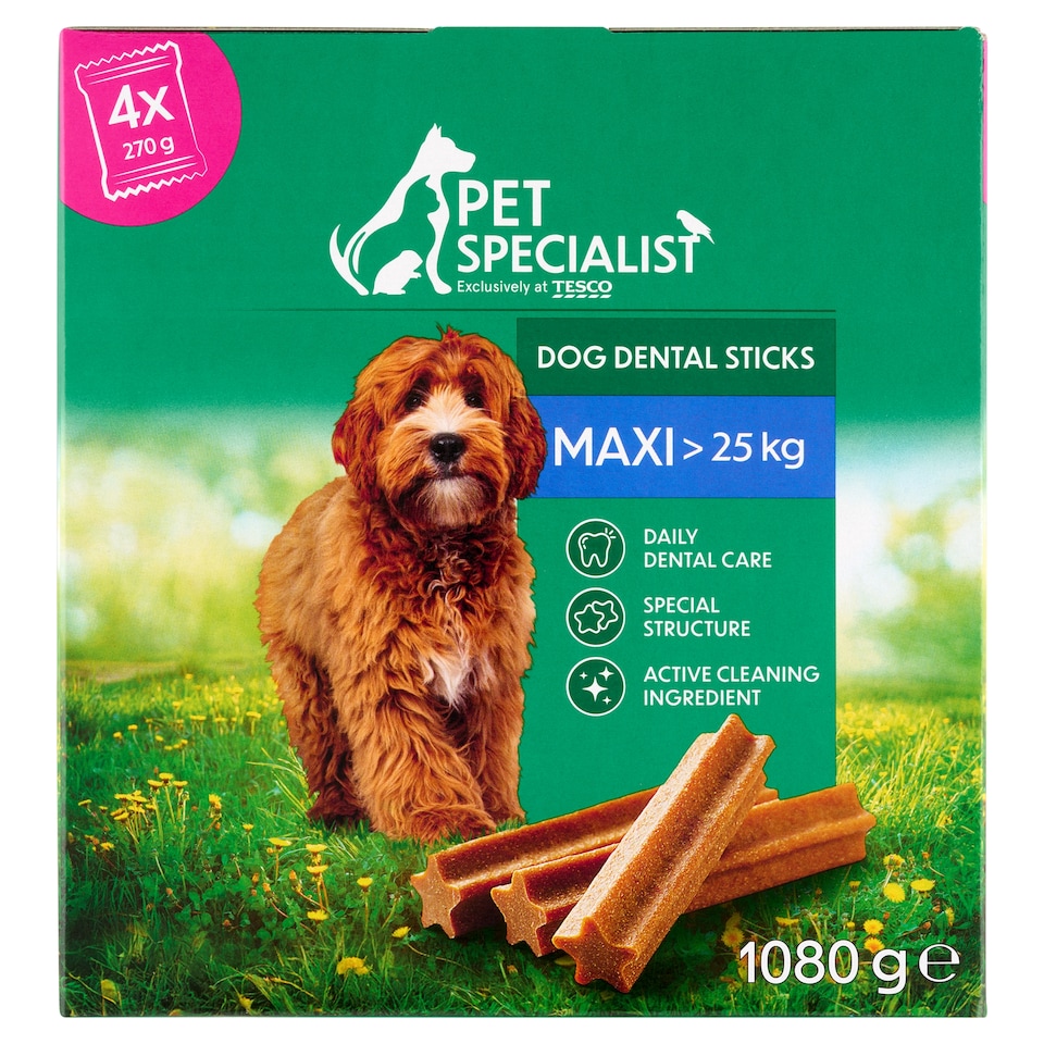 Pet Specialist Maxi dentální tyčinky 4 x 270g (1080g)