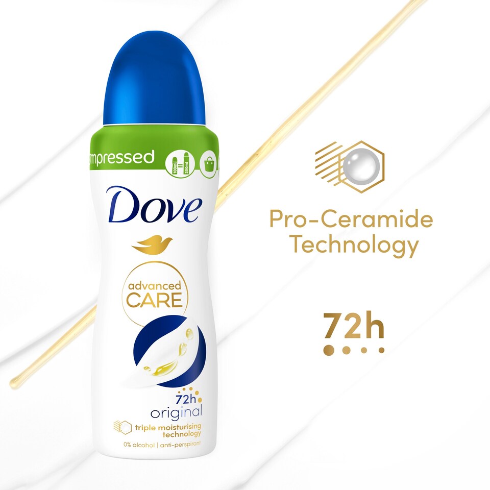 image 1 of Dove Advanced Care 72h Original Antiperspirant Deodorant 100ml