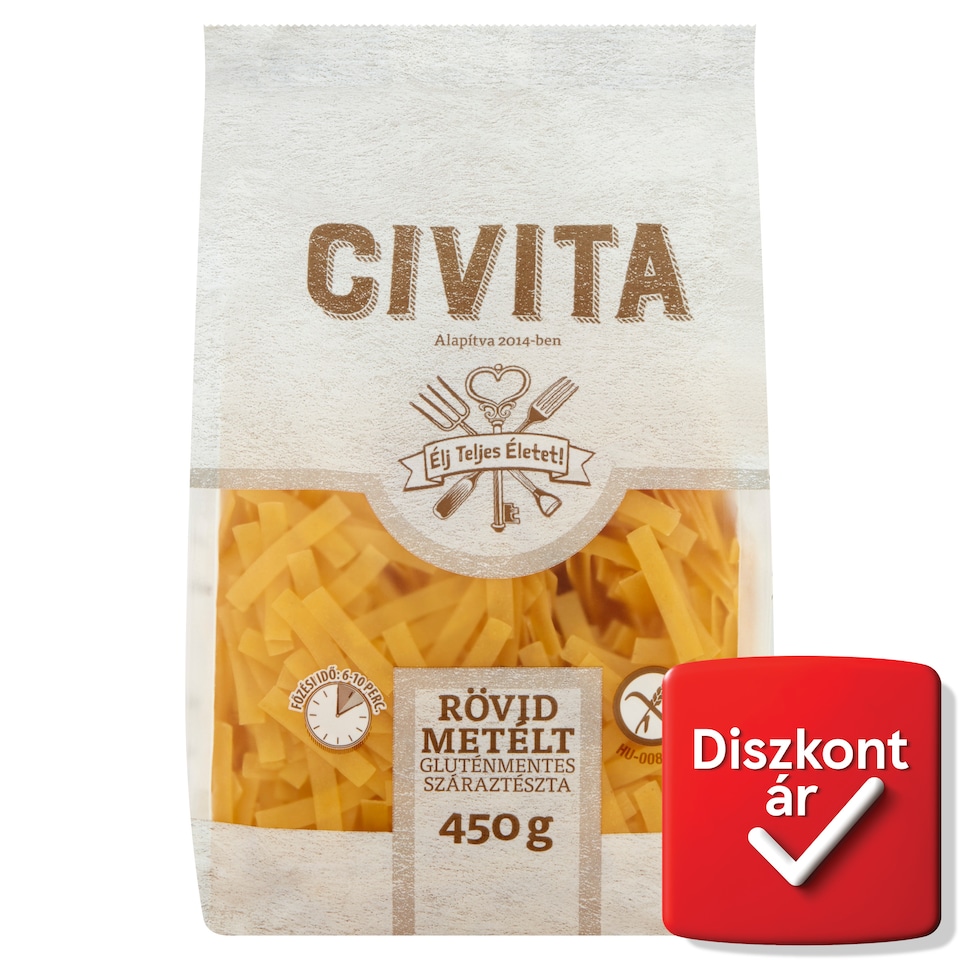 Civita rövid metélt gluténmentes száraztészta 450 g