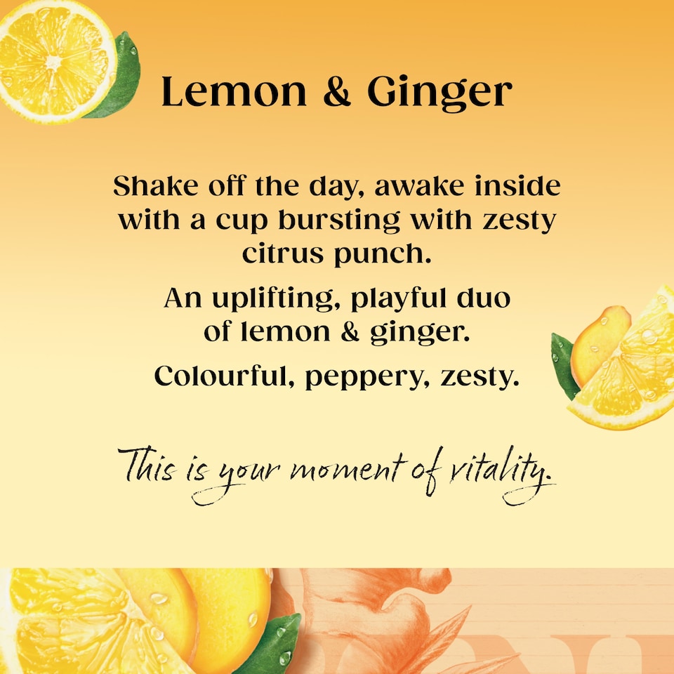 image 1 of Twinings Lemon & Ginger Tea Bags 80 Pack 120g