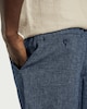 image 3 of F&F Linen Blend Shorts in Blue
